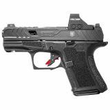 CR920, 9mm, Black Frame, WAR POET Edition, Fluted Unthreaded Black, SS Rod, Grn Trit 1D, w/Holosun
