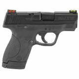 M&P Shield, Semi-automatic, Striker Fired, Compact, 40 S&W, 3.125" Barrel, Polymer Frame, Black Finish, 1-6Rd & 1-7Rd Magazine, Thumb Safety, Hi-Viz Fiber Optic Sights 11906