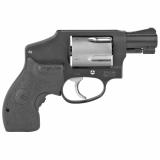 Model 442, Performance Center, Double Action Only, Small Frame| 38 Special, 1.875" Barrel, Alloy Frame, Blue Finish Frame with Bead Blasted Stainless Steel Cylinder with High Polished Flutes and Screws, Crimson Trace Laser Grip, 5Rd, Fixed Sights 12643