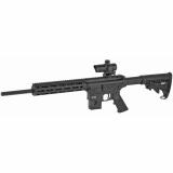 M&P15-22, Semi-automatic, AR, 22LR, 16.5" Non-Threaded Barrel, Black Finish, Fixed Stock, 10Rd, 10" M&P Slim Handguard with Magpul M-LOK, MP100 4MOA Red/Green Dot Optic Included 12724