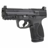 M&P 2.0, Striker Fired, Semi-automatic, Polymer Frame Pistol, Compact, 9MM, 4" Barrel, Armornite Finish, Black, Optic Height Sights, Optics Ready, No Manual Safety, Flat Face Trigger with Integrated Trigger Safety, 15 Rounds, 2 Magazines 13563