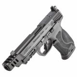 M&P M2.0 Performance Center, Striker Fired, Semi-automatic, Polymer Frame Pistol, Full Size, 10MM, 5.6" Ported Barrel, Armornite Finish, Black, Optic Height Night Sights, Manual Thumb Safety, Optics Ready Slide, 10 Rounds, 2 Magazines 13916