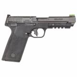 M&P, 22 Magnum, Single Action, Hammer Fired, Semi-automatic, Polymer Frame Pistol, Full Size, 22 WMR, 4.35" Barrel, Black, Fiber Optic Front Sight, Black Notch Rear Sight, Thumb Safety, 10 Rounds, 2 Magazines 14090