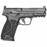 M&P M2.0, Striker Fired, Semi-automatic, Polymer Frame Pistol, Full Size, 10MM, 4" Barrel, Armornite Finish, Black, Optic Height White 3 Dot Sights, Thumb Safety, 10 Rounds, Optics Ready Slide, 2 Magazines 14092