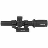 Tru-Brite 30 Riflescope with Two Pre-Calibrated BDC Turrets 1-6x24mm Illuminated Duplex Mil-Dot Reticle Quick Zoom Lever Matte Black
