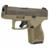 GX4, Semi-automatic, Striker Fired, Compact, Polymer Frame Pistol, 9MM, 3" Barrel, Flat Dark Earth Frame, Patriot Brown Slide, Fixed Steel Front Sight, Drift-Adjustable Steel Rear Sight w/ Serrated Ramp, Two Backstrap Options, 2-11 Round Magazines 1-GX4M
