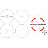 Credo® HX 1-8x28 First Focal Plane (FFP) Riflescope w/ Red/Green MOA Segmented Circle