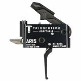 Trigger, Adaptable Flat Trigger, Single Stage, Adjustable, 2.5-5.0LB Pull Weight, PVD Finished Hammer and Trigger Shoe, Anodized Finish, Black, Fits AR-15 AR0-SBB-25-NNF
