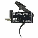 Trigger, Adaptable Curved Trigger, Single Stage, Adjustable, 2.5-5.0LB Pull Weight, PVD Finished Hammer and Trigger Shoe, Anodized Finish, Black, Fits AR-15 AR0-SBB-25-NNP