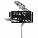Trigger, Competitive Flat Trigger, Single Stage, 3LB Pull Weight, Stainless Finish Hammer and Trigger Shoe, Anodized Finish, Black, Fits AR-15 AR0-SBS-33-NNF