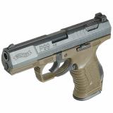 P99, Collector's Edition, Striker Fired, Semi-automatic, Polymer Frame Pistol, Full Size, 9MM, 4" Barrel, Matte Finish, Black Slide, Olive Drab Green Frame, Fixed Sights, 15 Rounds, 2 Magazines, Inlcudes Olive Drab Green Hardcase, P99 Final Edition Knife