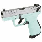 PD380, Double Action/Single Action, Hammer Fired, emi-Automatic, Polymer Frame Pistol, Compact, 380  ACP, 3.7" Barrel, Matte Finish, Angel Blue, Manual Safety, 9 Rounds, 1 Magazine 5050525