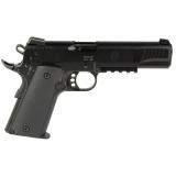 Forge H1 1911, Single Action Only, Semi-automatic, Metal Frame Pistol, Full Size, 22 LR, 5" Threaded Barrel, Cerakote Finish, Black, Manual Safety, Adjustable Sights, 10 Rounds, 2 Magazines 517050010