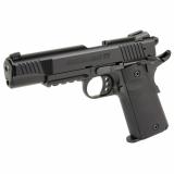 Forge H1 1911, Single Action Only, Semi-automatic, Metal Frame Pistol, Full Size, 22 LR, 5" Threaded Barrel, Cerakote Finish, Black, Manual Safety, Adjustable Sights, 10 Rounds, 2 Magazines 517050010