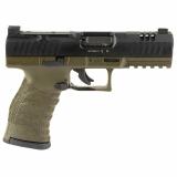 WMP, Semi-automatic, Double Action, Polymer Frame Pistol, 22 Winchester Magnum, 4.5" Barrel, Matte Finish, Military Green, 3 Dot Adjustable Sights, Optics Ready, 15 Rounds, 2 Magazines, Includes 3 Optic Plates 5220307