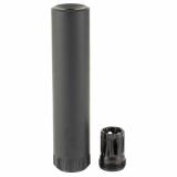 Quell, Suppressor, 9MM, Stainless Steel Construction, Armor Tuff Finish, Black, 5/8X24 Threaded, Includes K-Mount Muzzle Device, Storage Case SP-QUELL-9BLK24