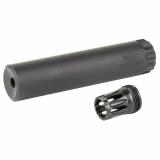 Quell, Suppressor, 9MM, Stainless Steel Construction, Armor Tuff Finish, Black, 5/8X24 Threaded, Includes K-Mount Muzzle Device, Storage Case SP-QUELL-9BLK24