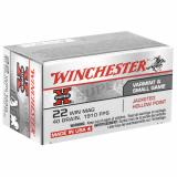 Super-X .22 Winchester Magnum Rimfire 40 Grain Jacketed Hollow Point 50 Per Box