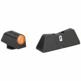 DXT2 Big Dot Tritium Front, White Stripe Express Rear, Glk 20,21,29,30,30S,37,41, Green with Orange Outline GL-0010S-5N