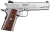 SR1911 .45 ACP 5 Inch Barrel Wood Grip Panels Low Glare Stainless Steel Finish One 7 Round and One 8 Round Magazine