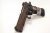 1911 Spartan Full Size .45 ACP 5 Inch Barrel Siglite Night Sights Oil Rubbed Bronze Nitron Slide and Frame Finish Engraved Slide Molon Labe Hogue Spartan Grips 8 Round